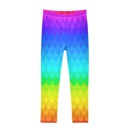 Toddler Girls Leggings Printed Yoga Pants Leggings Rainbow Dot for Kids