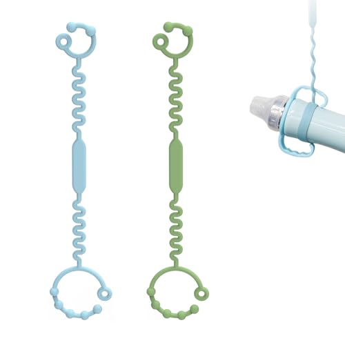 Image of SNOWIE SOFT 2Pcs Anti Lost Silicone Pacifier Holder Links for Baby Toddlers Pacifier Attachable Links for Stroller, Crib, Tilasmi Moti for Teething Babies Original Soft Safety Baby Teether Toys