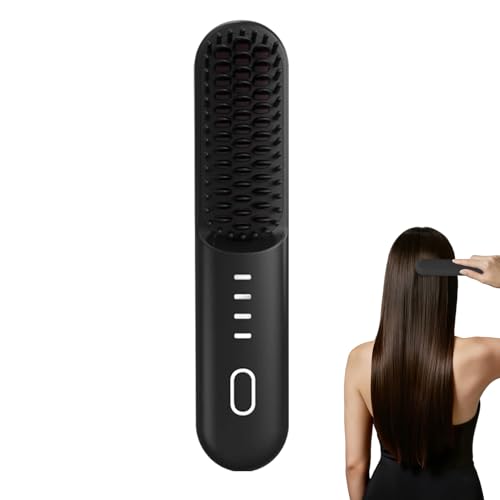 Brosse à lisser les cheveux anti-brûlure pour femme avec peigne chaud défrisant