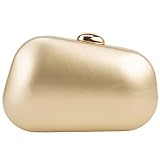 louceko PU Leather Handbag Detachable Chain Crossbody Shoulder Evening Bag Clutch Purse for Women Formal Wedding Party Prom, Gold, 2503A