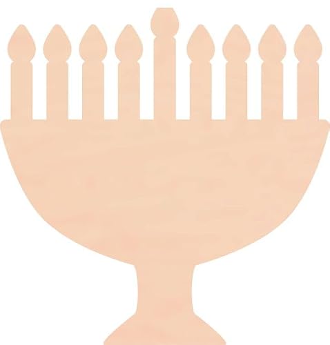 Scribbles Hanukkah Menorah Wood Cutouts