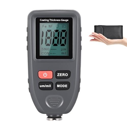 Lackdickenmessgerät Autolack Schichtdickenmessgerät, Aomdom Autolack-Dickenmessgerät 0-1500 um mit LCD-Display für Stahl- und Aluminium-Basismetallautos paint thickness tester