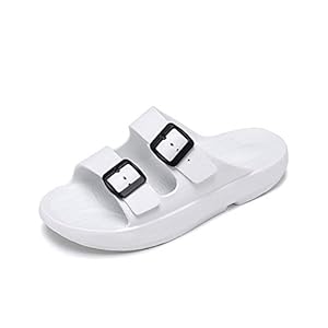 N/U Unisex slippers, comfortabele voetboog ondersteuning antislip slippers, verstelbare riem, dubbele gesp riem slippers