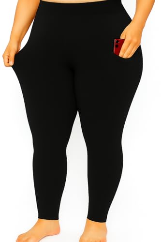 Image of Bio-Washed Soft and Stretchy Ankle Length Leggings with Pocket (Regular and Plus Size)