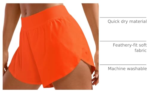 Image of CRZ YOGA Mid Waisted Split Running Shorts 4 inch | Mesh Liner, Quick Dry, Lightweight, for Women