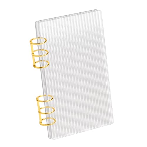 SBYURE A6 Binder Clear Acrylic Binder 6-Ring Budget Binders Thick
