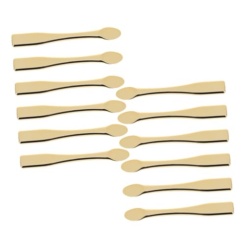 Didiseaon Makeup Spatula Tool 12pcs Women's Face Cream Applicator Spoons Lotion Spatula Set Mini Reusable Cosmetics Spatulas for Travel