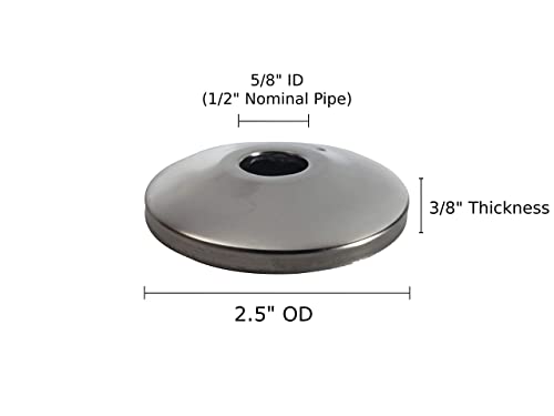 Complete Set 1/2 In. Nom Inlet X 3/8 In. Od Compression Outlet Angle Shut Off Valve + Escutcheon Plate + 20" Long Stainless Steel Braided Faucet Water Supply Line (2 Pack) #TOP5