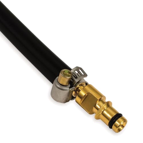 Kit de reparación de manguera de alta presión compatible con Kärcher K2 – K7 – Conector Quick-Connect de latón con abrazadera – para reequipar y reparar mangueras HD