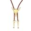 Gold Bull Bolo Tie-brown