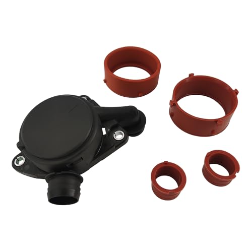 temproad Engine Block Breather Valve, Crankcase Oil Breather Valve Separator with Turbo and Breather Intake Seal Kit Compatible with for Mercedes W164 C209 W204 W211 W221