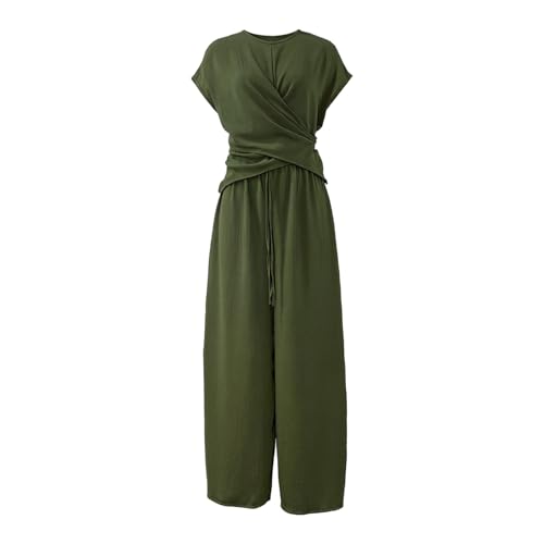 Ensemble col V pantalon large pour silhouette élancée