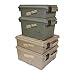 MTM ACR4-18 Ammo Crate Utility Box-Carry up to 65lbs of gear-Stackable design, double padlock for security - Water-resistant O-ring seal - Army Green