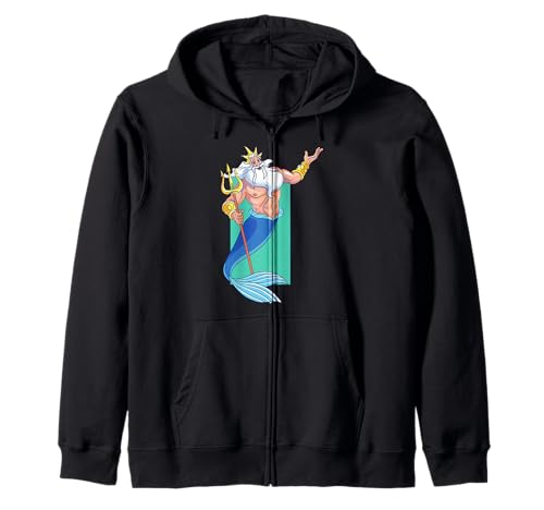 Sweat Triton Little Mermaid Disney à fermeture éclair pour homme et femme