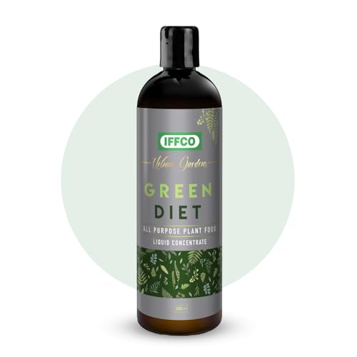 Image of IFFCO Urban Gardens - Green Diet - 200 ML - Organic Plant Food For Potted Indoor & Outdoor plants, Balanced Macro & Micro Nutrients, Water Soluble