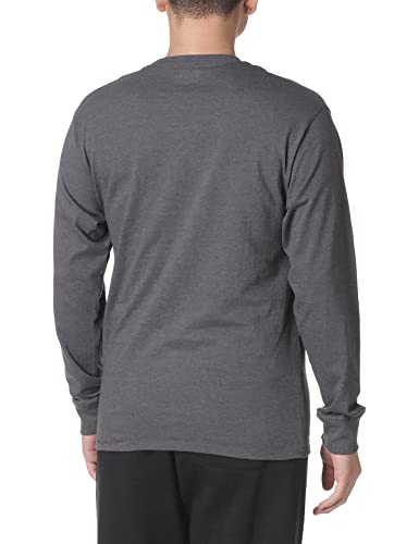 Image of Champion Men's Classic Long Sleeve T-Shirt, Standard Fit, Script & C Logo, Available in Regular and Big & Tall