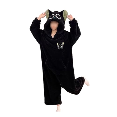 [Ycdta] シャオへイ パジャマ 着ぐるみ 可愛い ぬいぐるみ風 ルームウェア 羅小黒戦記 コスプレ小物 部屋着 萌えグッズ ふわふわ 秋冬用 レディース 女の子 プレゼント (XL) [並行輸入品]