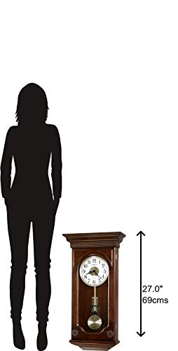 Howard Miller Jasmine Wall Clock 625-384 – Hampton Cherry With Quartz, Dual-Chime Movement #TOP3