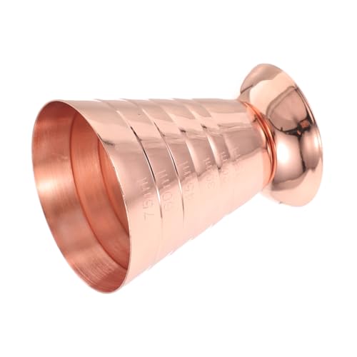 GALPADA Medidor De Vino De Acero Inoxidable Vaso Medidor Suministros De Coctelería Jigger Doble Para Coctelería Kit De Coctelería Jigger De Licor Jigger De Barra Oro Rosa Acero