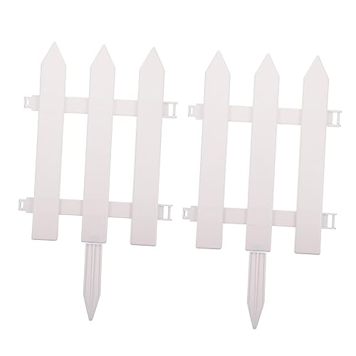 BESPORTBLE 2sets Recinzione Da Giardino Bianca Recinzione Per Palizzate Durevole Bordatura Per Prato e Aiuole in Materiale Resistente Facile Da Installare e Trasportare