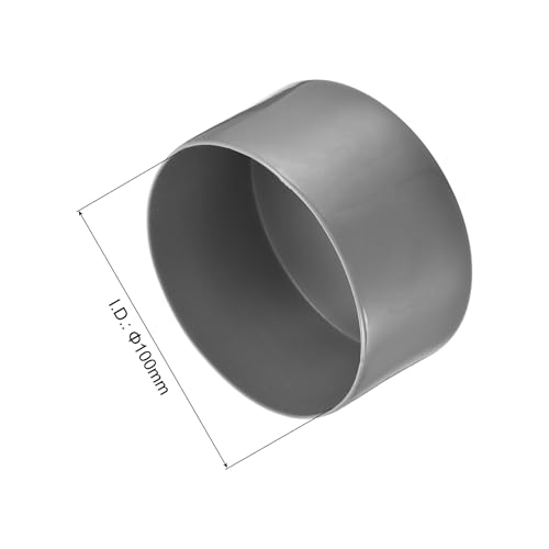 Image of uxcell 4pcs Rubber End Caps 100mm ID Vinyl Round End Cap Cover Screw Thread Protectors Dark Grey, 50mm Height