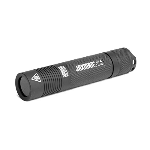JAXMAN MINI 365nm UV flashlight HIGH POWER PROFESSIONAL 3W Nichia Dual LED Works Even in Ambient Light. 18650 Rechargeable Battery（Not included） - Registered Design