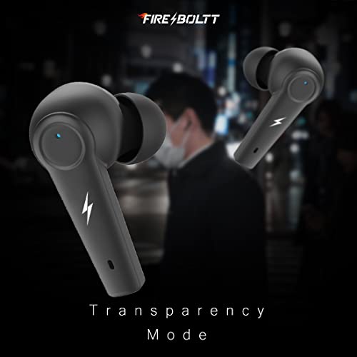 Image of Fireboltt Fire Pods Vega 811 TWS earbuds with captivating RGB lights, Bluetooth 5.3, Gaming Mode, Quad Mic ENC, and voice assistance (Black)