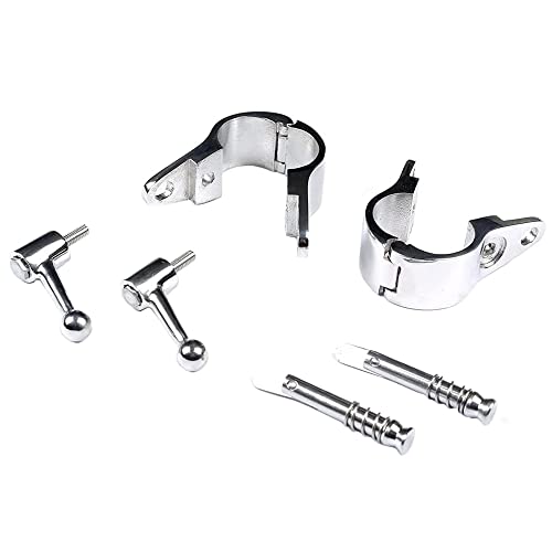 Image of MIZUGIWA Bimini Top Hinge Rail Mount Cam Clamp Quick Stainless Steel Pair 1 inch
