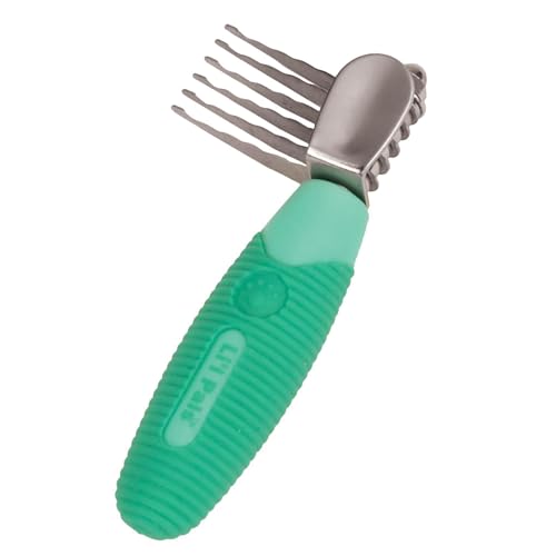 Coastal Pet Li'l Pals Stainless Steel De-Matting Comb - Easy-Grip Handle for Pet Grooming Small Dogs