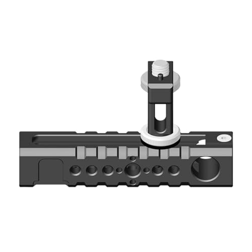 Image of Movable Camera Top Handle with 3 /8 inch locating Pin for ARRI Interface,Universal Camera Cage Top Holder Compatible with EOS R50 /R100 /EOS RP /A7 ii /A7R iii /ZV E-10 ii Cage and Monitor /Microphone /Light