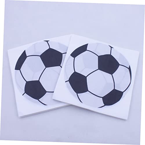 Toalha De Mesa Descartável De Futebol 200 Peças Toalha De Mesa Descartável Guardanapo De Papel Para