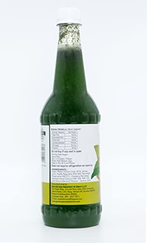 RK HOME MADE NATURAL SYRUP® | Lemon Pudina Syrup | Gluten free | 100% Vegan & Low fat | Easy to use | A perfect drink for house parties, picnics, & road trips to everyone’s delight 750 - ML