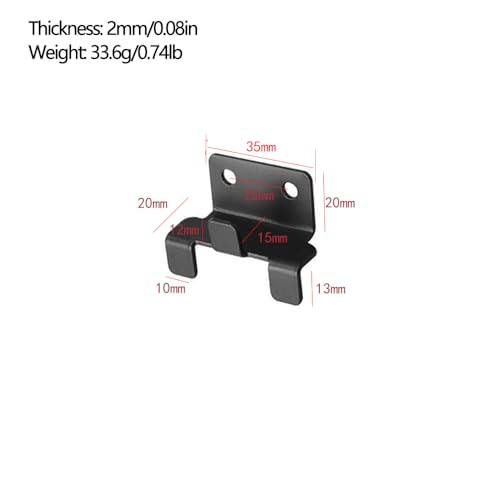 Image of Thicken Stainless Steel Tile Display Hanger Hook Fastener for Tiles Billboards Easels Photo Frames Mirrors (15 mm Double Hook)