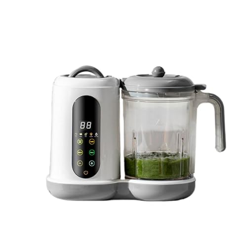 AOPIPI ベビーフード調理器、全自動、110V、大容量0.6L、タッチ式速度調節、タイマー機能付き、ダブルブレード、蒸し調理一体型、多機能、シンプルデザイン、家庭用、キッチン・リビング対応 (A,29*12*22CM)