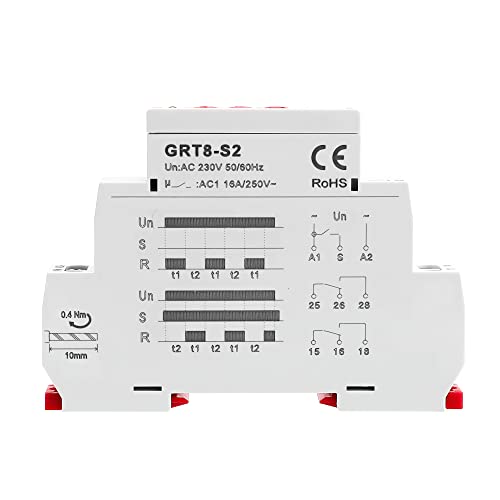 Relé de ciclo asimétrico GEYA AC230V para la automatización de sistemas de riego y ventilación 2