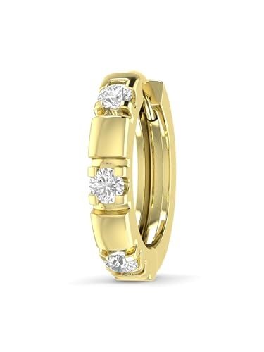 Image of ORIONZ Hoop Earrings for Men & Boys (1 Piece) - 925 Sterling Silver - Gift for Birthday Anniversary - 18k Gold Plated Jewellery - Men Fashion