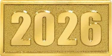 Crown Awards 2026 Chenille Pin, Gold 2026 Themed Award Pins