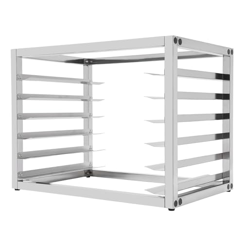 DUYIWAA Baking Tray Racks, 201 Stainless Steel Wall Mounted Sheet Bun Pan Rack Holds 6 Half Size Sheet Pans 28? x 18? x 21?