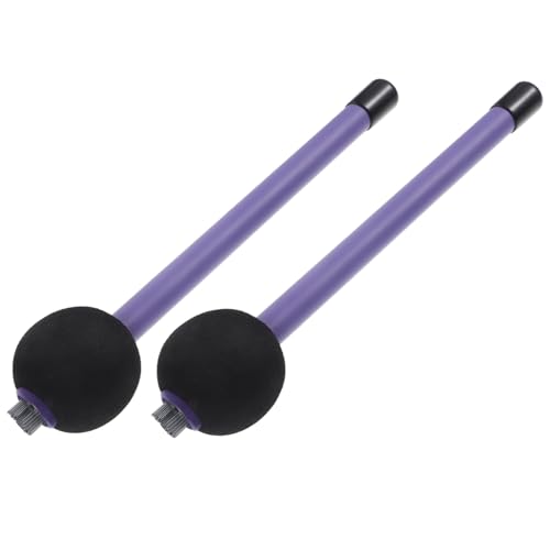 Toddmomy 2pcs Metal Brush Drum Sticks Wire Brush Drum Accessories and Parts Drum Stick Wire Drum Wire Drum Brush Kit Brush Drum Sticks for Drum Brush for Drum Purple Stainless Steel