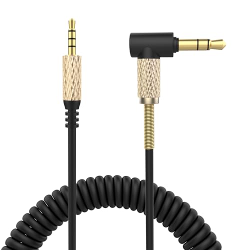 Saipomor QC45 Coiled Cable Replacement Audio Cords Compatible with Bose 700 OE2 OE2i QuietComfort45 QC35II QC35 QC25 Soundlink SoundlinkII and SoundTrue Headphones(Black)