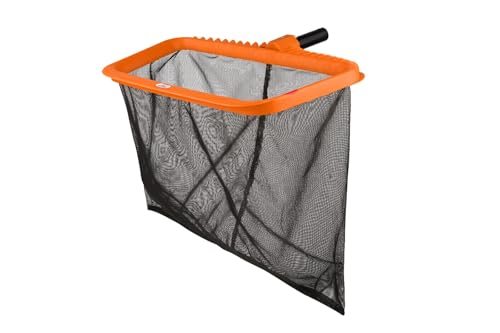 Image of POOLX Heavy Duty Plastic Leaf rake with Long wear Screen mesh Deep net for Pool Cleaning (Orange)