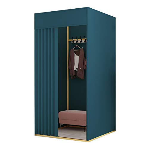 GGTT Umkleideraum Umkleidekabine Privatzelt , Privatzimmer , Tragbares Außenduschzelt , für Bekleidungsgeschäft und vorübergehende Veranstaltung , Einfache Einrichtung , Blaues Flanelltuch Cover