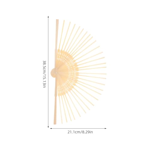 Abanico de bambú plegable decorativo de mano estilo antiguo de 4 piezas 3