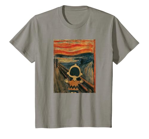 Peanuts - Charlie Brown - Scream T-Shirt, Youth, Slate Grey, 3T
