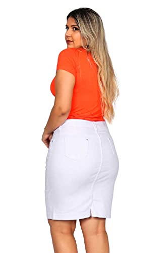 Saia Secretária Almaria Plus Size Fact Sarja