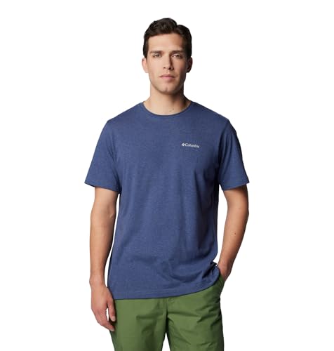 Columbia Mens Thistletown Hills Short Sleeve T-Shirt Dark Mountain Heather Medium