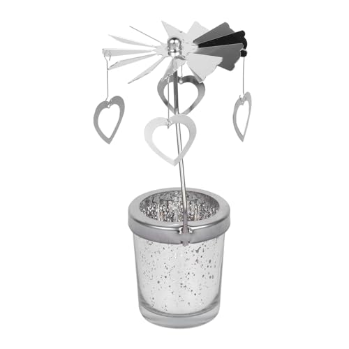 Cabilock 1pieza Portavelas Giratorio De Metal Diseño De Estrellas para Decoración De Navidad y Bodas Soporte De Elegante para Románticas y