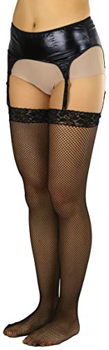 Image of ToBeInStyle Women's Wet Look Garterbelt