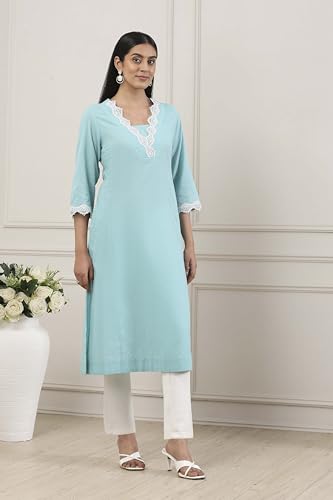 Image of BIBA Women Cotton Straight Kurta
