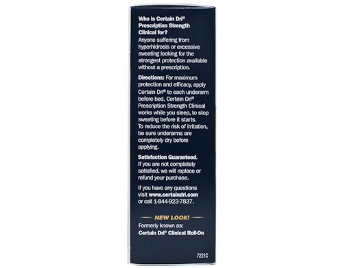 Certain Dri Roll-On antitranspirante para transpiração excessiva - 34 g - 2 unidades